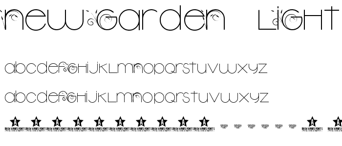 New Garden   Light font